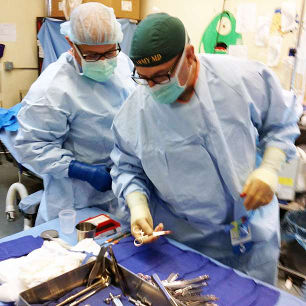 Dr. Lewis Somberg in surgery